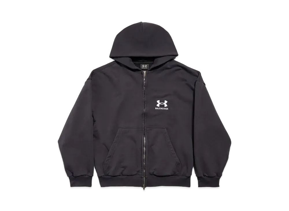 BALENCIAGA x Under Armour ® Zip-Up Hoodie Regular Fit "Black/White"