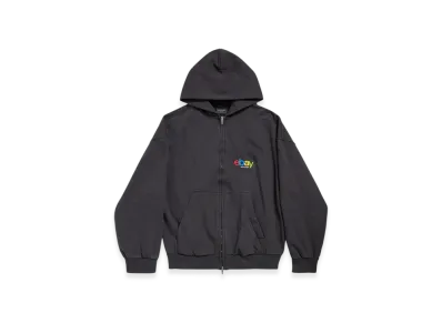 BALENCIAGA Ebay Zip-Up Hoodie Regular Fit "Black"