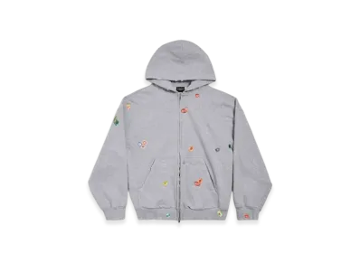 BALENCIAGA Fruity Zip Up Hoodie Regular Fit "Grey"