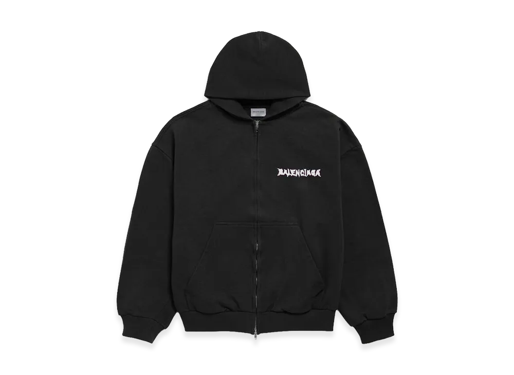 BALENCIAGA DIY Balenciaga Back Zip-Up Hoodie Regular Fit "Black"