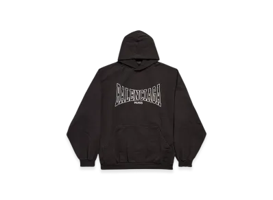 BALENCIAGA Boxy Large Fit Hoodie "Faded Black"