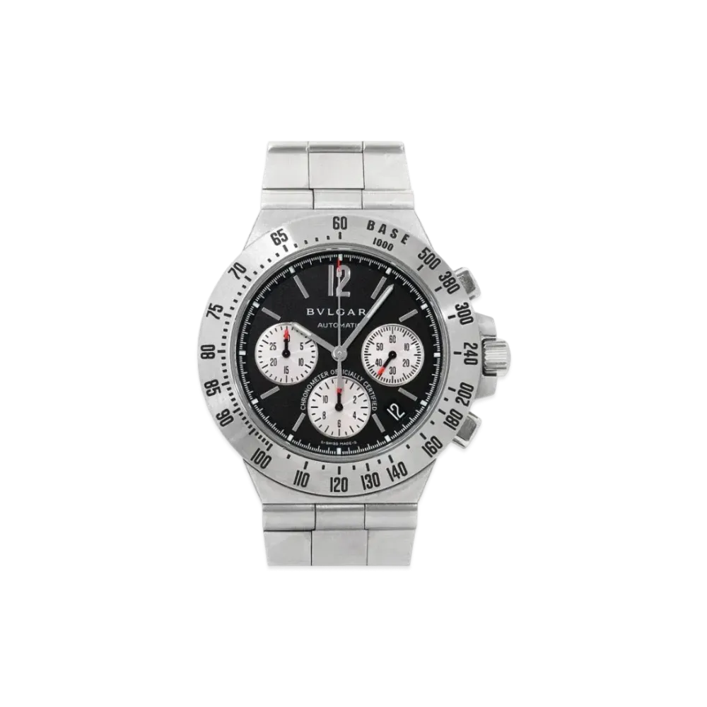 BVLGARI Diagono Tachymetric Chronograph "Black/Stainless Steel/Silver"