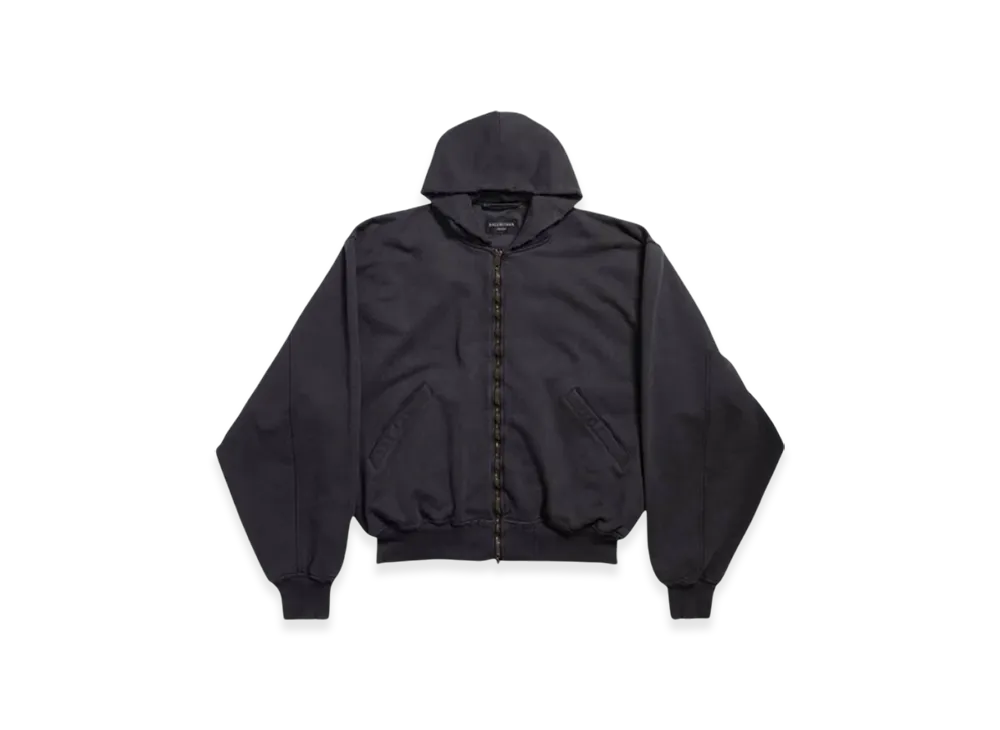 BALENCIAGA Agaicnelab Hooded Bomber "Black Orange"