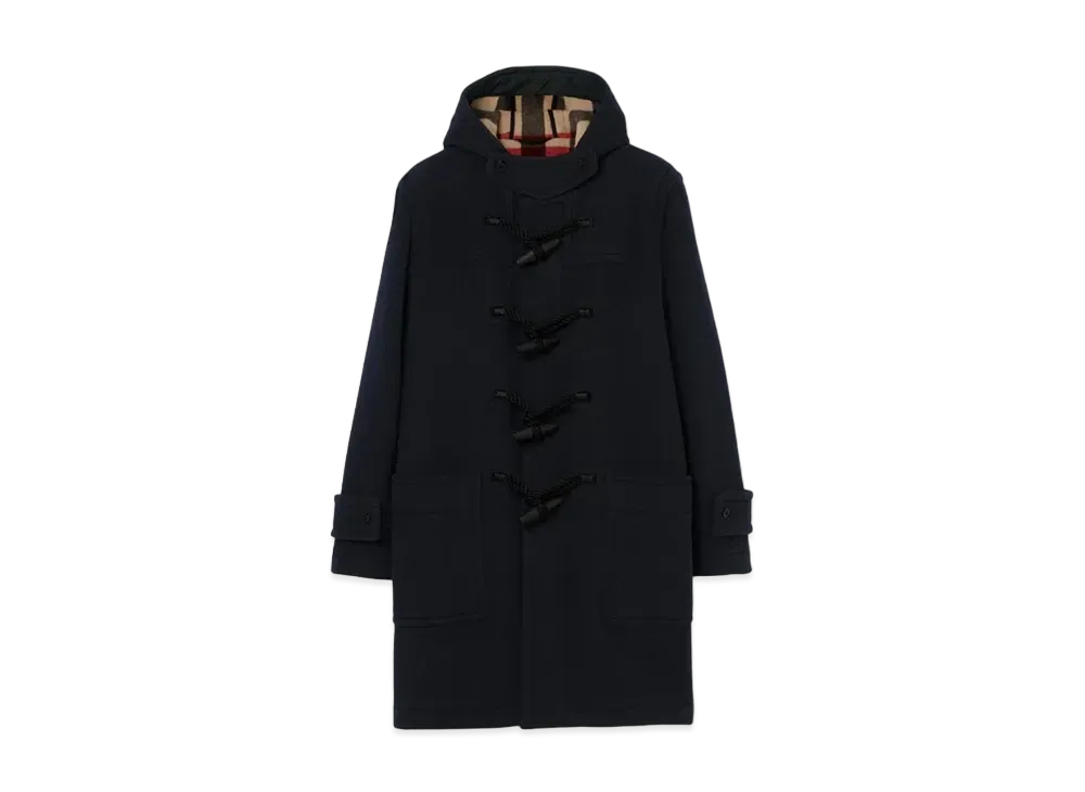Burberry Men's Wool Blend Duffle Coat "Navy"