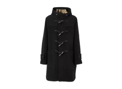 Burberry Men's Wool Blend Duffle Coat "Black"