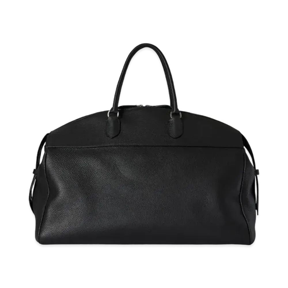The Row George Duffle in Leather "Black"