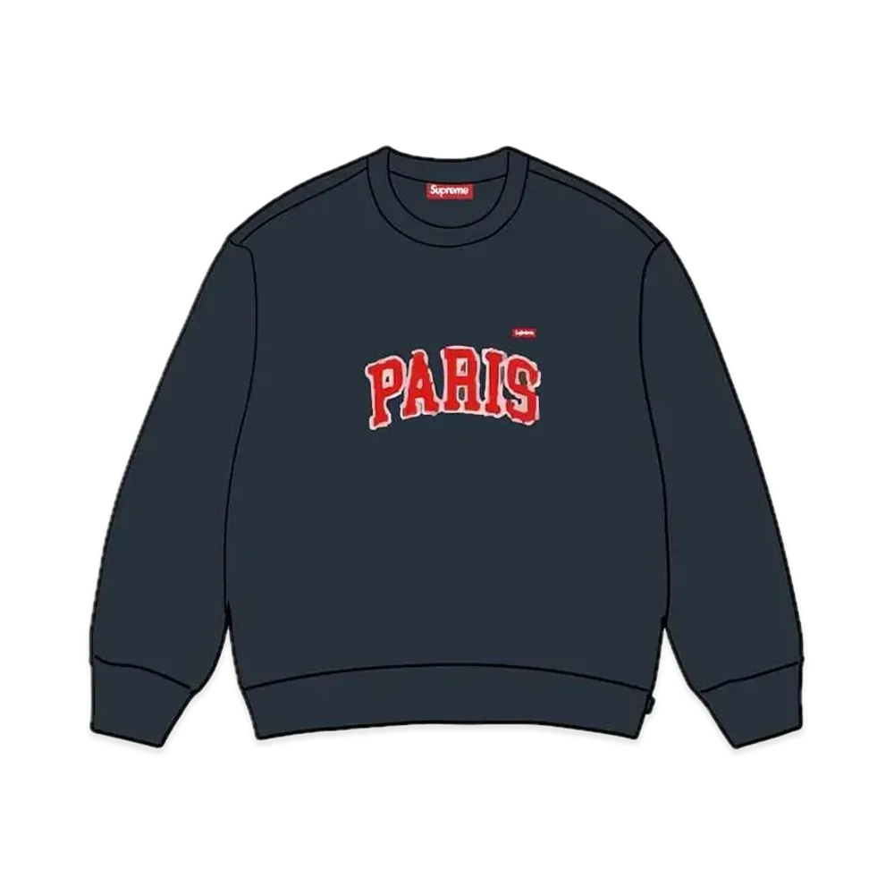 Supreme Shop Small Box Crewneck (Paris) "Navy"