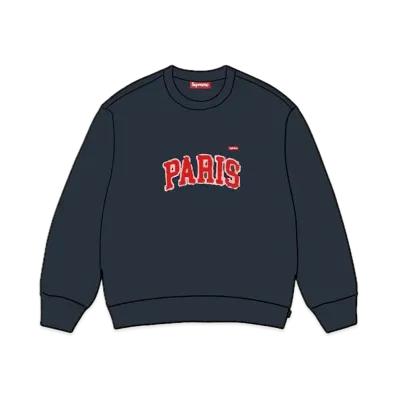 Supreme Shop Small Box Crewneck (Paris) "Navy"