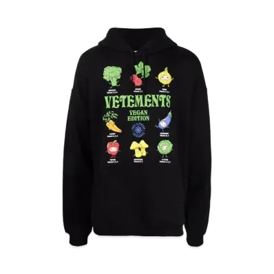VETEMENTS Cutest of FRUITS Print ed Parker "Black"
