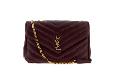 Saint Laurent Women's Loulou Large Shoulder Bag "Bordeaux"