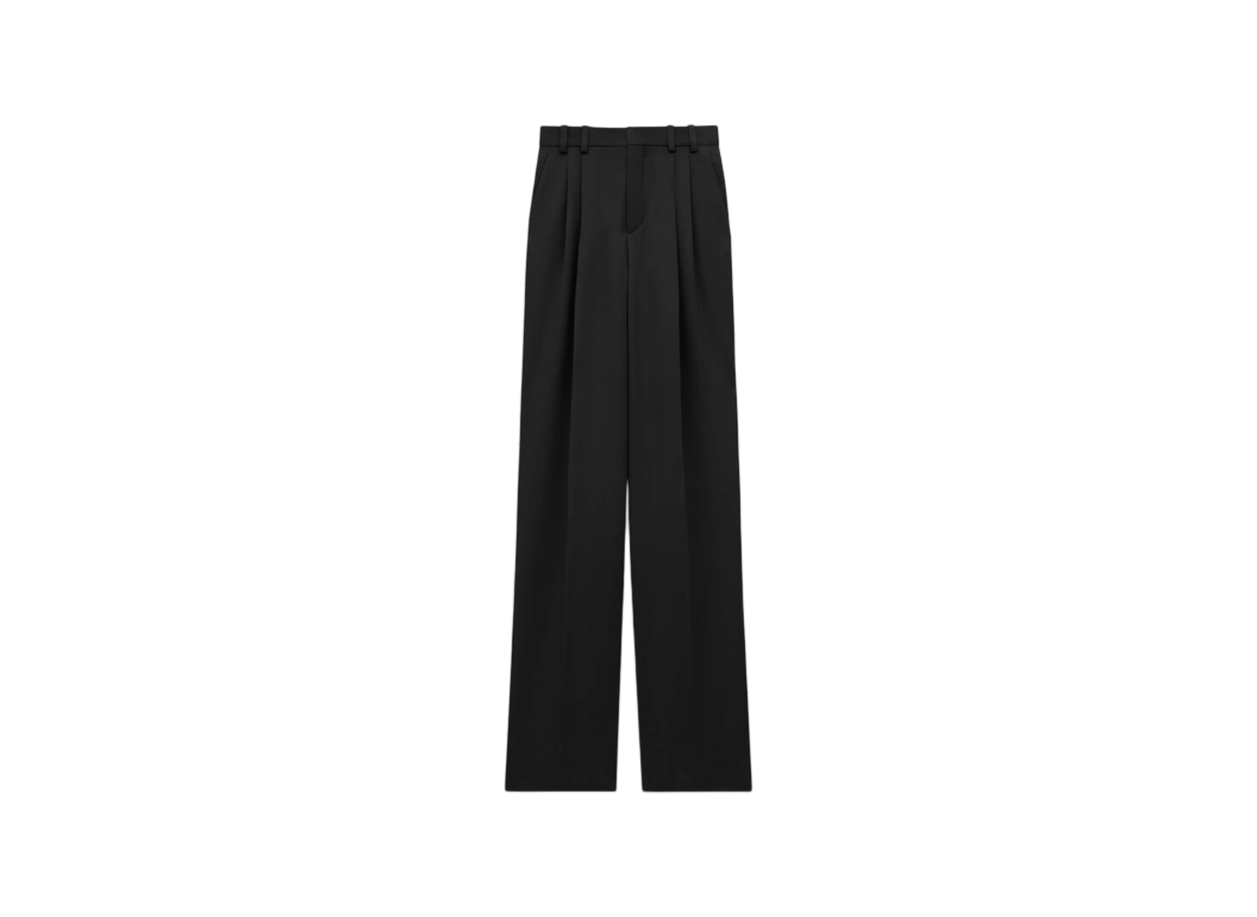 Saint Laurent Women's Pants in Silk Satin "Black"