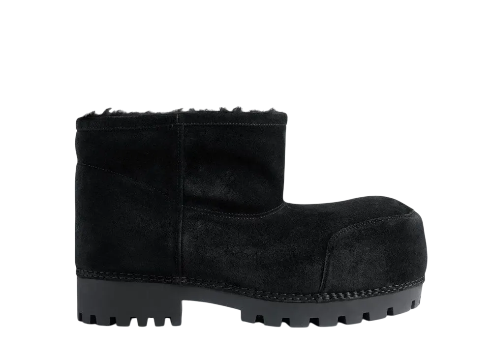 BALENCIAGA Women's Aaska Fur Bootie "Black"