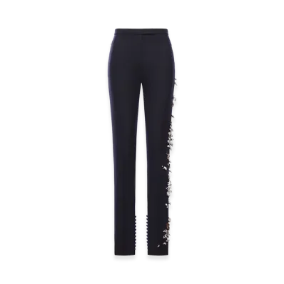 DRIES VAN NOTEN Women's Wool Pandoris Pant "Navy Blue"