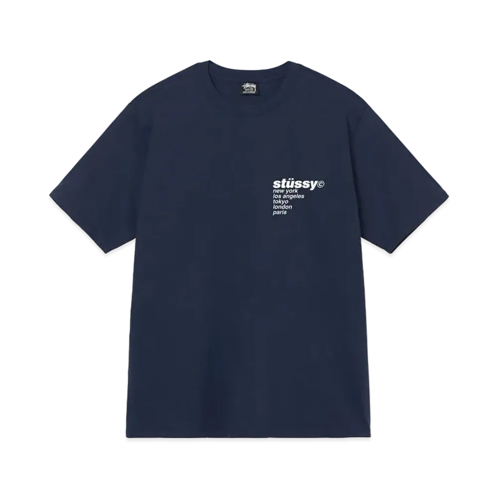 Stussy STRAWBERRY TEE "Navy"