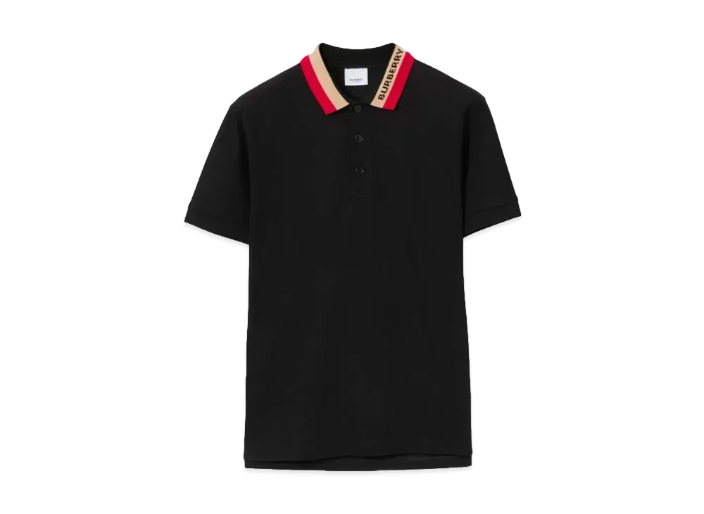 Burberry Men's Logo Detail Polo Shirt "Black"