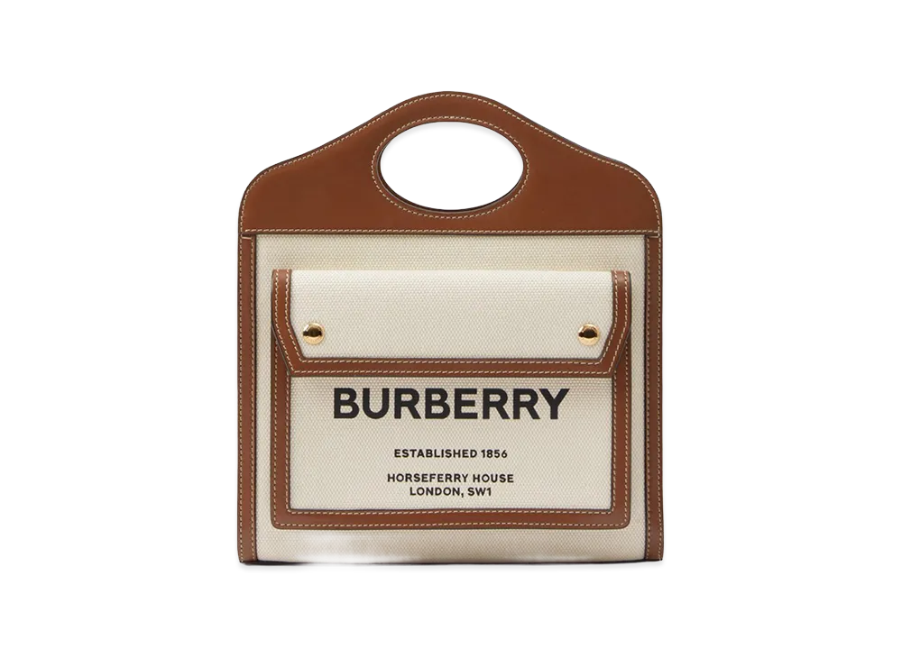 Burberry Women's Mini Pocket Bag "Natural/Malt Brown"