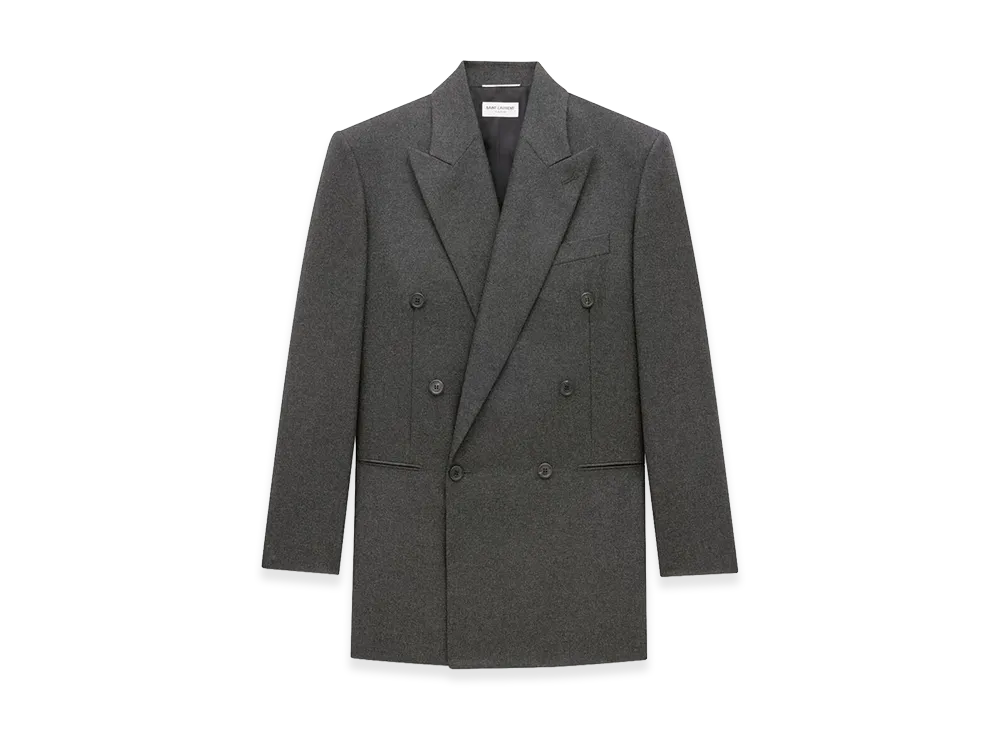 Saint Laurent Cashmere Jacket "Anthracite"