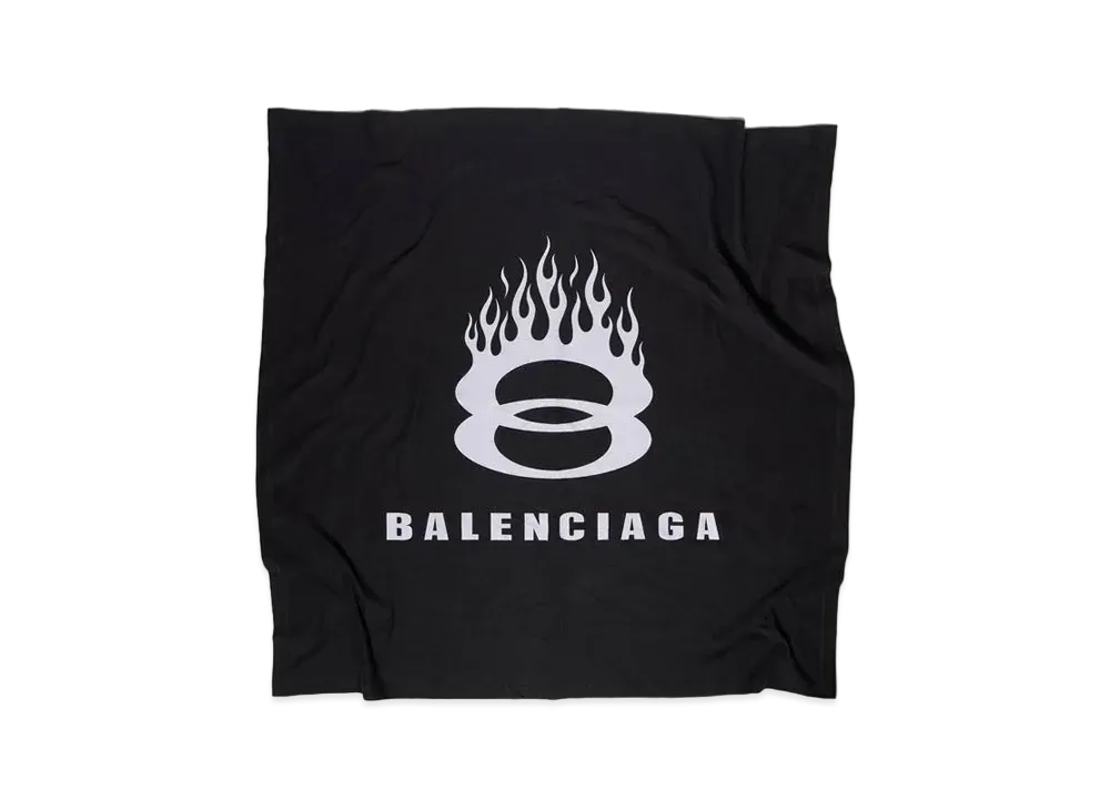 BALENCIAGA Beach Blanket in Cotton "Black/White"