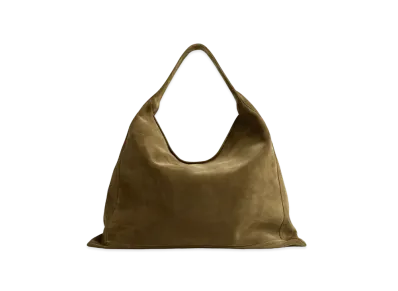 Bottega Veneta Large Hop Smooth Suede "Olive Oil"