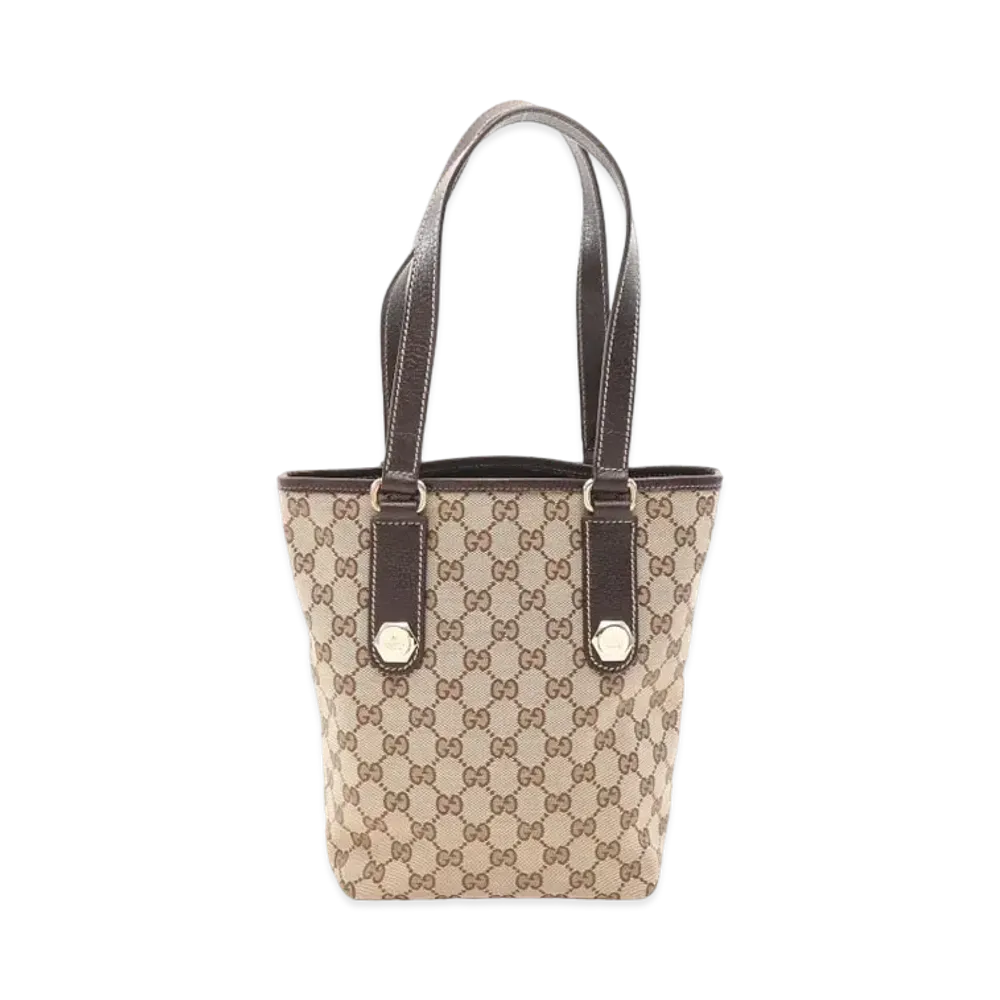 GUCCI GG Canvas Tote Bag "Brown"