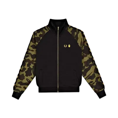 A BATHING APE FRED PERRY TRACK JACKET "Camo"