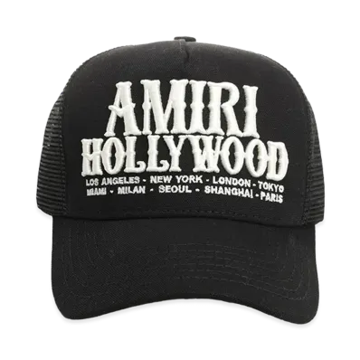 AMIRI Hollywood Trucker Hat "Black"