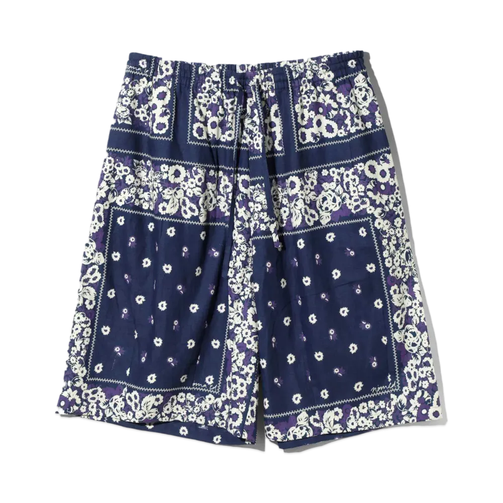 Needles x NOMA T.D. H.D.P. Short - Draw Your Garden "Navy"