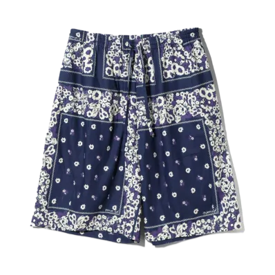 Needles x NOMA T.D. H.D.P. Short - Draw Your Garden "Navy"