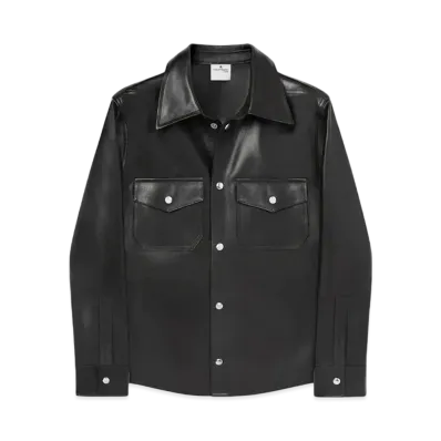 Courreges Patched Pocket Leather Shirt "Black"