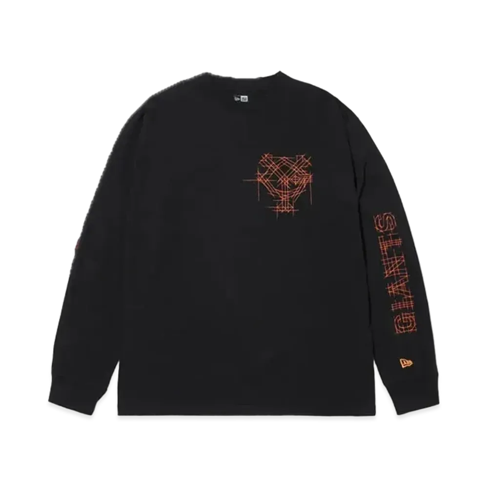 NEW ERA x TAKAHIROMIYASHITATheSoloist. Long Sleeve Cotton T-Shirt Yomiuri Giants "Black/Orange"