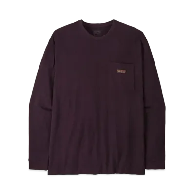 patagonia Men's Long Sleeve Work Pocket T-Shirt "Obsidian Plum"