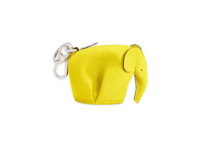 LOEWE Elephant Charm In Classic Calfskin "Yellow"