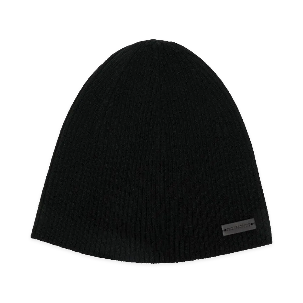 Saint Laurent Cashmere Ribbed Beanie "Black"