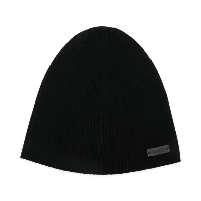 Saint Laurent Cashmere Ribbed Beanie "Black"
