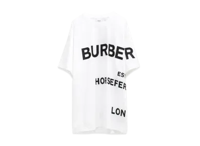 Burberry Men's Horseferry Print Cotton Oversized T-Shirt "White"