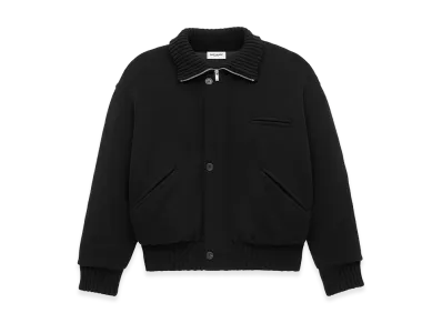 Saint Laurent Blouson Cardigan Poc "Black"