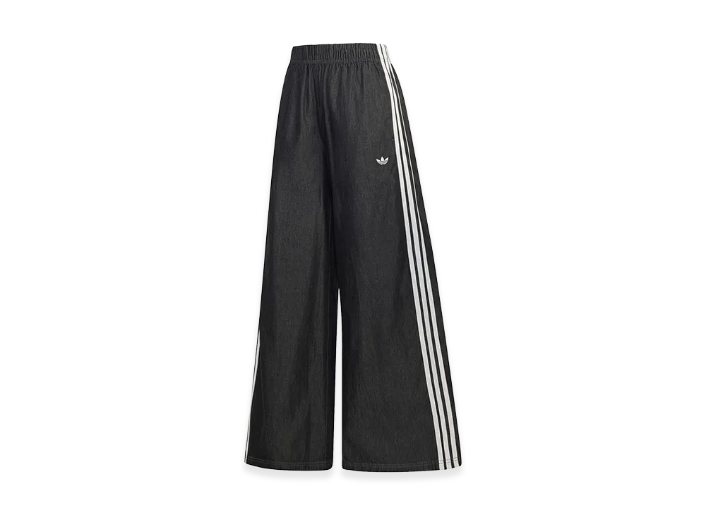 adidas Women's Summer Glow Denim Wide Leg Pants "Medium Black Denim"