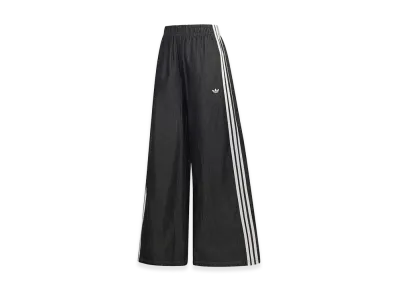 adidas Women's Summer Glow Denim Wide Leg Pants "Medium Black Denim"