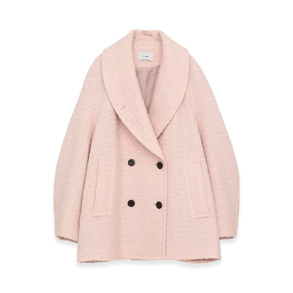 CLANE x Minami Tanaka Over Tweed Coat "Pink"