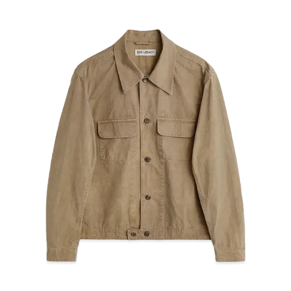 OUR LEGACY Coach Jacket Rich Poplin "Dark Sand"