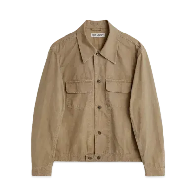 OUR LEGACY Coach Jacket Rich Poplin "Dark Sand"