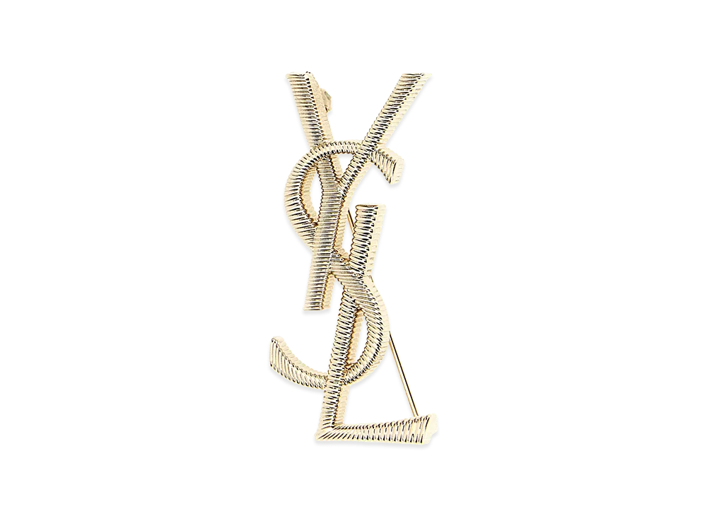 Saint Laurent Women's Cassandre Brooch "Gold"