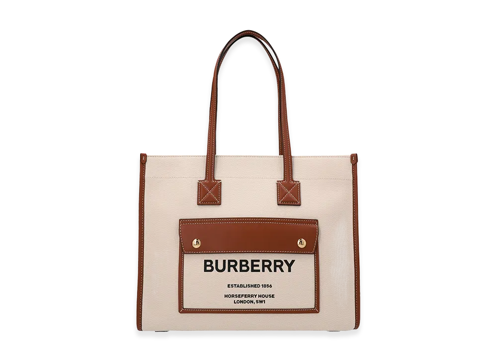 Burberry Women's Medium Freya Shopping Bag "Beige"