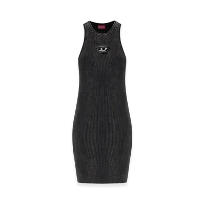 Diesel Women's Short M-Anchorage Dress With Logo Plaque "Gray"