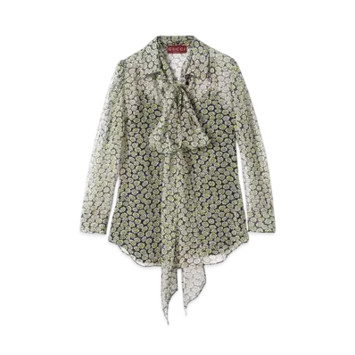 GUCCI Printed Silk Chiffon Shirt "Multicolor"