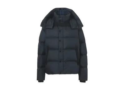 Burberry Men's Detachable Sleeve Hooded Puffer Jacket "Navy"