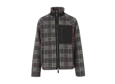 Burberry Men's Vintage Check Fleece Jacket "Dark Charcoal"