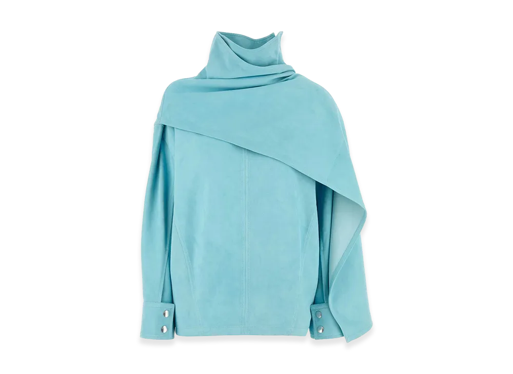 Bottega Veneta Women's Leather Blouse "Light Blue"