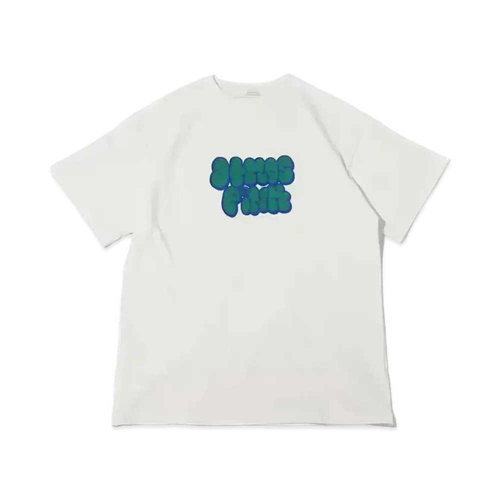 atmos pink Flocky Logo Big T "White"