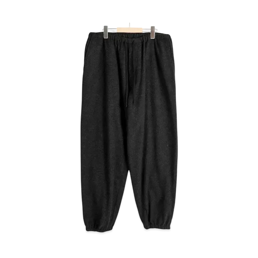COMOLI Cashmere Drawstring Pants "Charcoal"